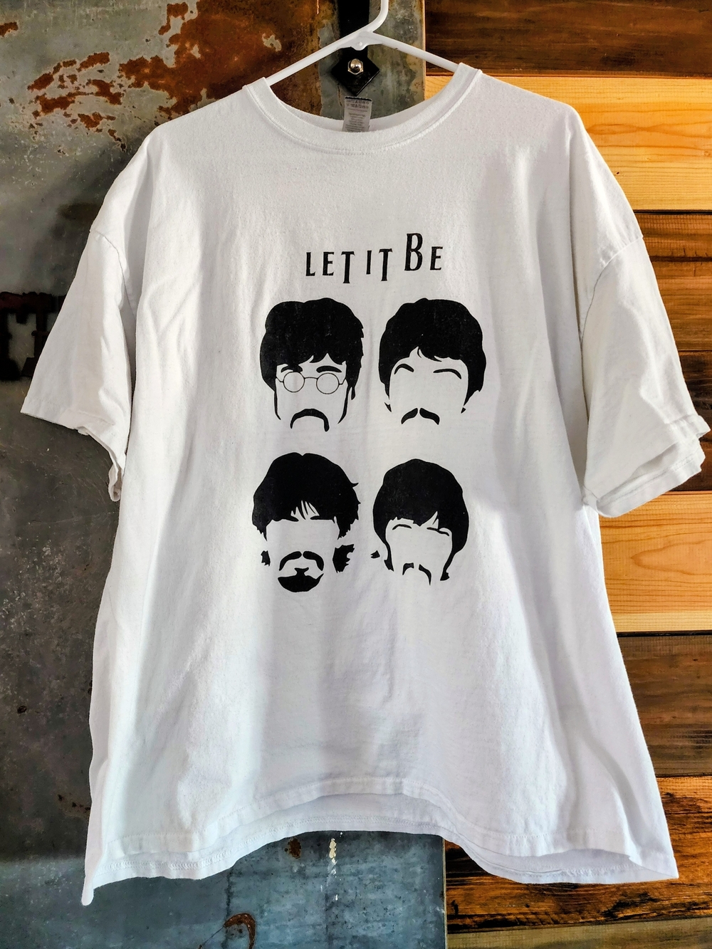 The Beatles White "Let It Be" Graphic Short Sleeve Shirt